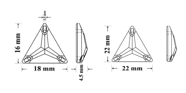 Размеры Сваровски 3270 Triangle