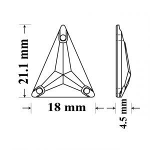 Swarovski 3271 Slim Triangle 18*21,1мм