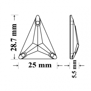 Swarovski 3271 Slim Triangle 25*28,7мм