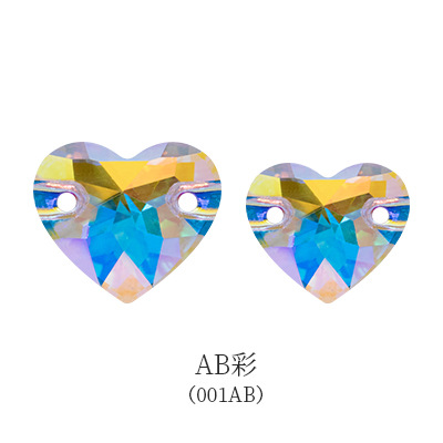 Стразы пришивные Сердце (Heart) 3260 XC3 AB color (XC3001)